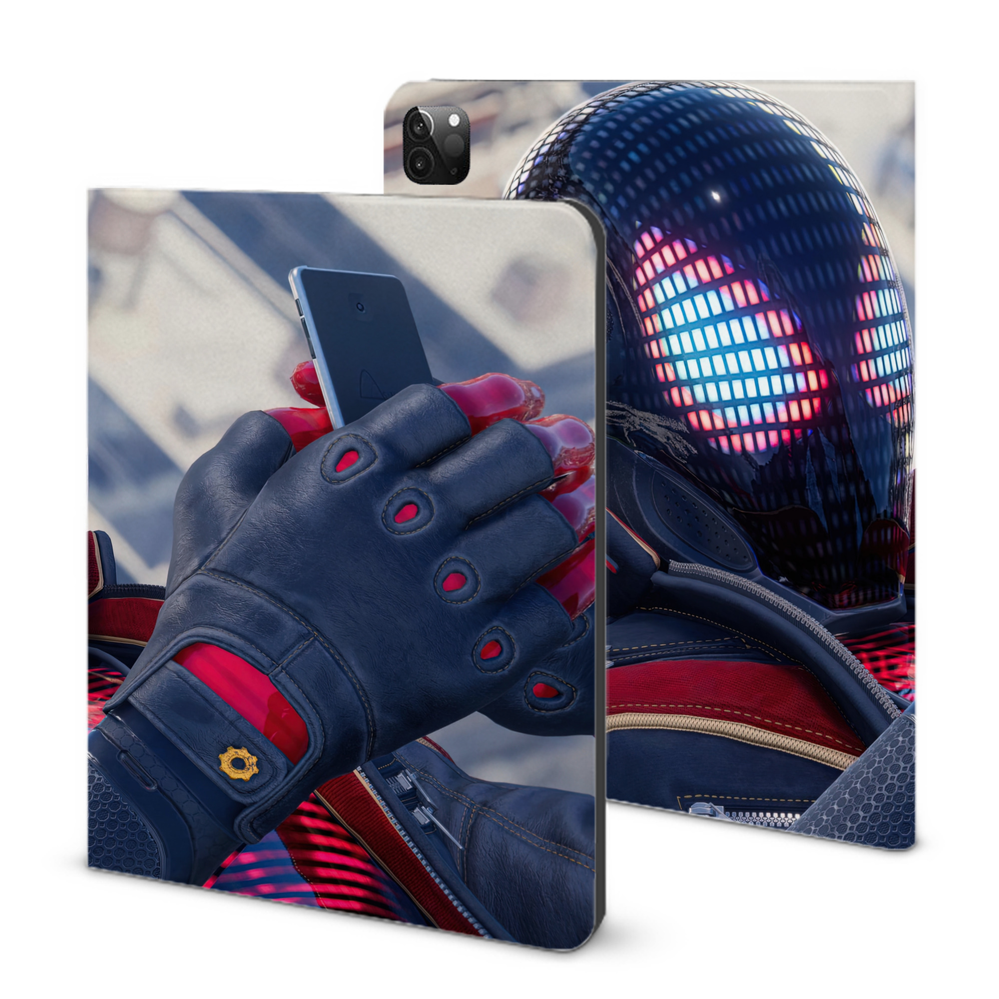 （画像用） Spider Man スパイダーマン IPadケース ペンホルダー付き ブックスタイルデザイン